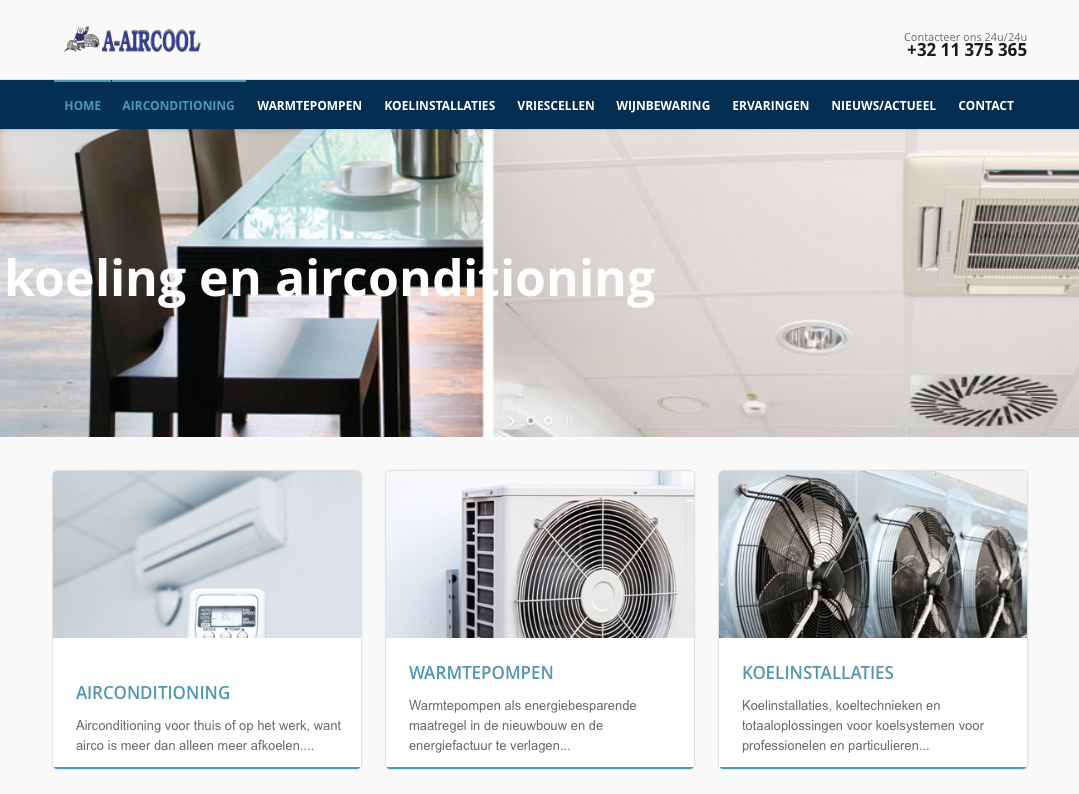 A-Aircool nieuwe website online